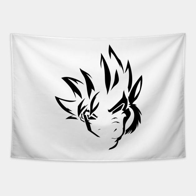 GOKU AND OZARU Abstract Tapestry by CERO9