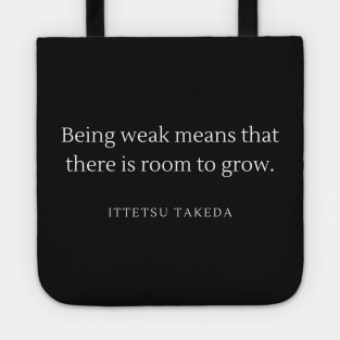 Ittetsu Takeda Haikyu Karasuno Motivating Growth Quote Tote