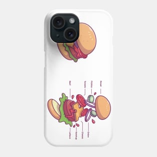 Burger ingredients Phone Case