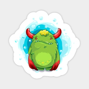 Cute Burly Friendly Monster Magnet