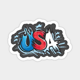 USA type design Magnet