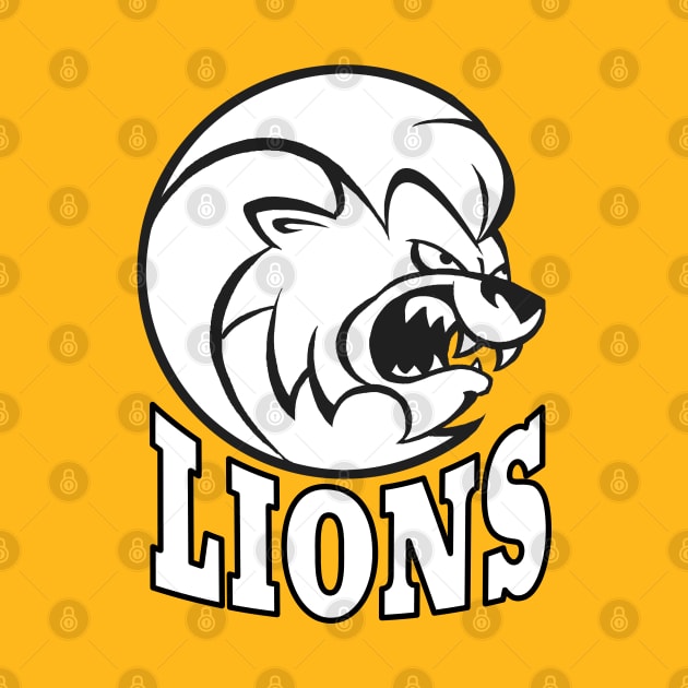 Lions mascot by Generic Mascots