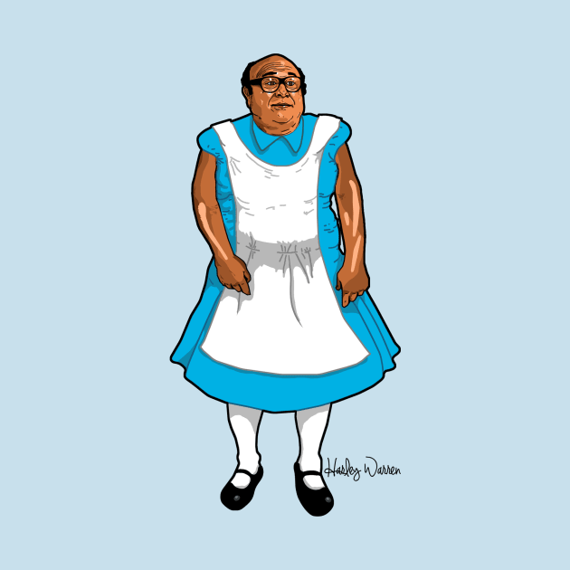 Danny DeVito as Alice In Wonderland by Harley Warren