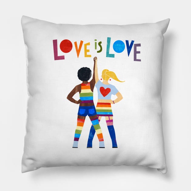 Love Is Love Is A Rainbow Pillow by JCPhillipps