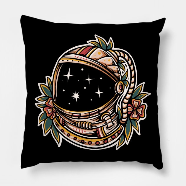 astronaut helmet Pillow by semartigagelas