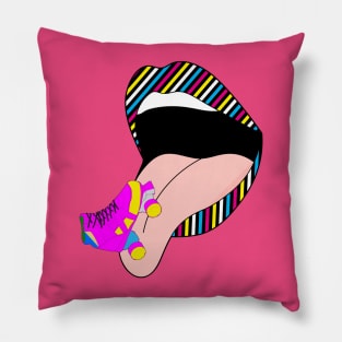 The sexy retro mouth of the 80's Pillow