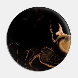 Gentle Gold Ripples  - Digital Liquid Paint Swirls Pin