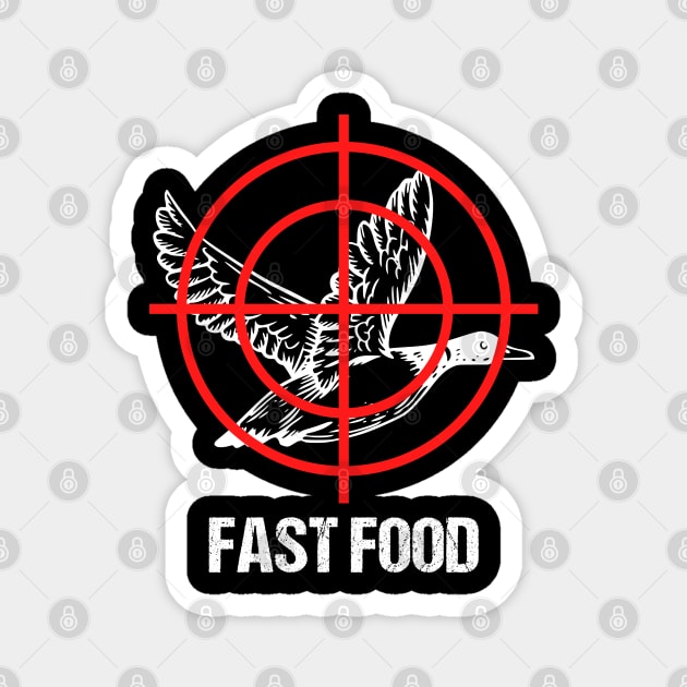 Bow hunting duck hunting Fast Food Magnet by Caskara