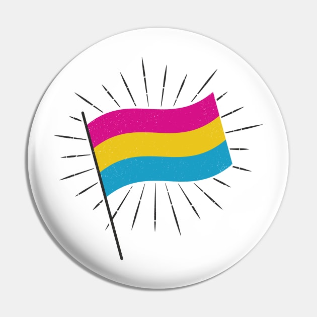 Retro Pan Pride Flag Pin by lavenderhearts