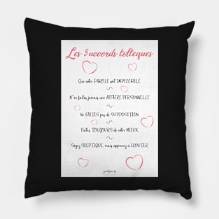 Toltec agreements poster Pillow