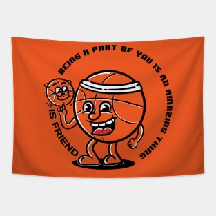 cartoon basketball Tapestry