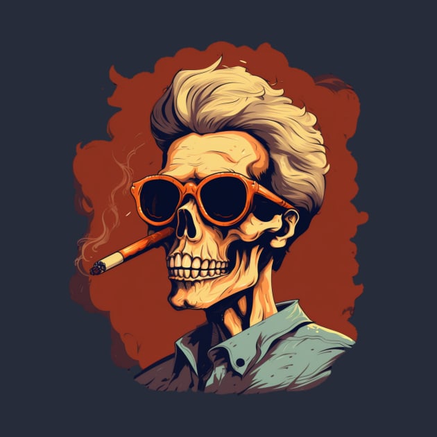 Smoking skeleton by Teetastic6