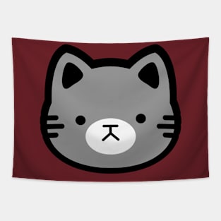 Grey Cat Kawaii Tapestry