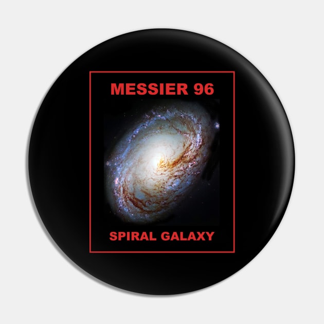 Messier 96 Spiral Galaxy Pin by headrubble