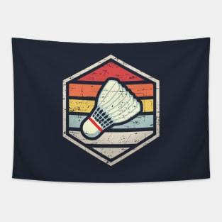 Retro Badge Shuttlecock Tapestry