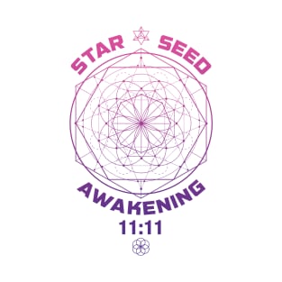 Starseed Awakening 11:11 Sacred Geometry T-Shirt