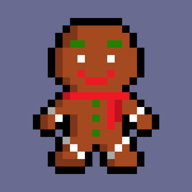 cute gingerbread pixel kids by Pixelo