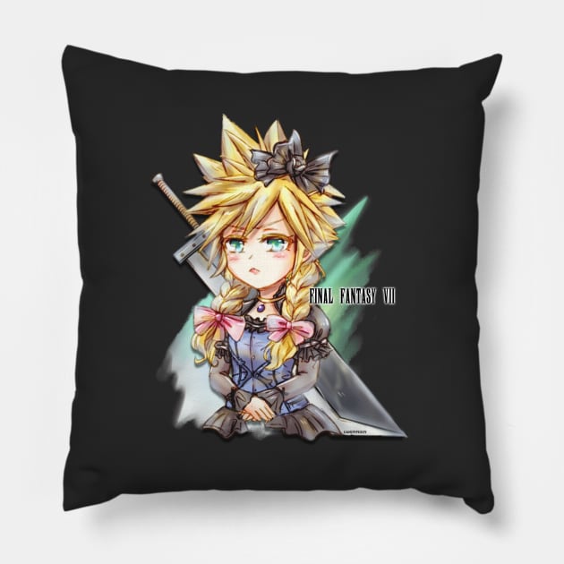 Final Fantasy 7 Remake Princess Cloud Pillow by candypiggy