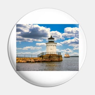 Breakwater Lighhouse and Sailboat Pin