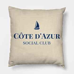 Côte d'Azur Social Club French Gift Pillow