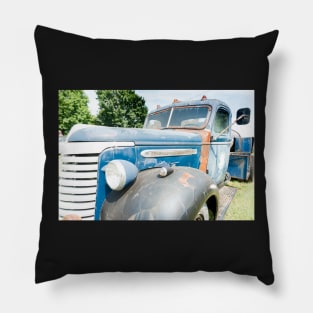 Old vintage neglected General Motors truck Pillow