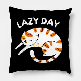 Sleeping Cat - lazy day Pillow