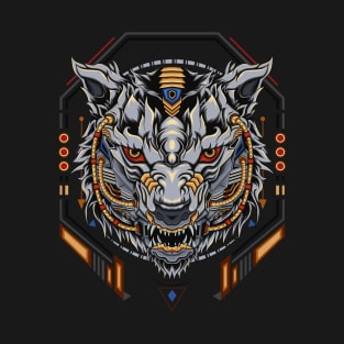 Mechanic wolves illustration T-Shirt