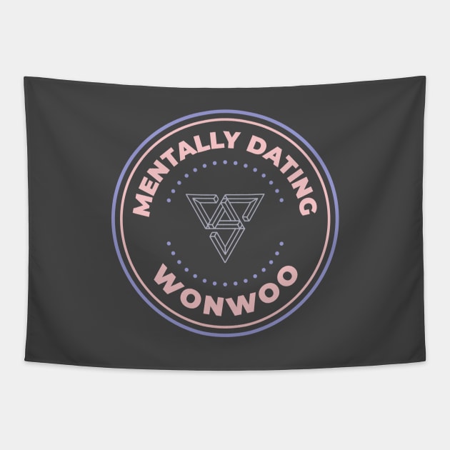 Mentally dating Seventeen Wonwoo Tapestry by Oricca