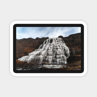 Dynjandi Waterfall in North Iceland Westfjords Photograph Magnet