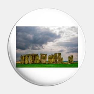 Cloudy Turmoil Above Stone Henge Pin