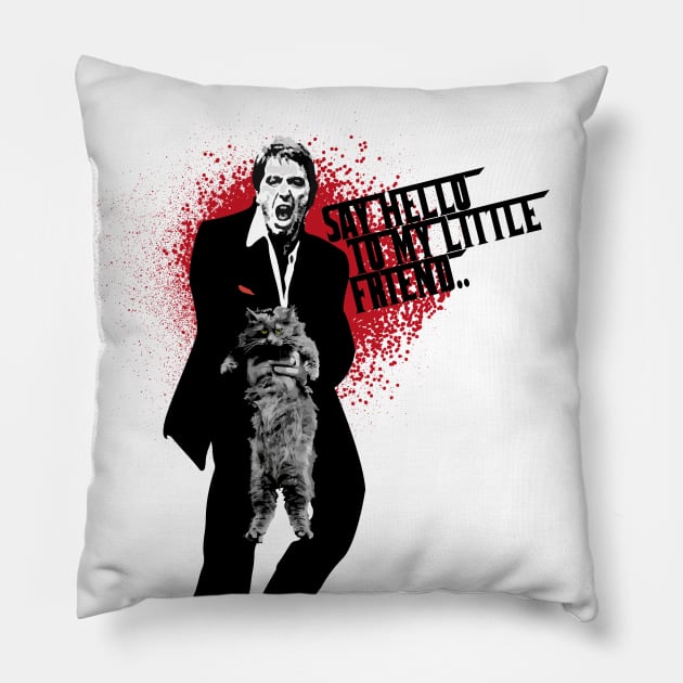 Say hello to my little friend cat version Pillow by BOEC Gear