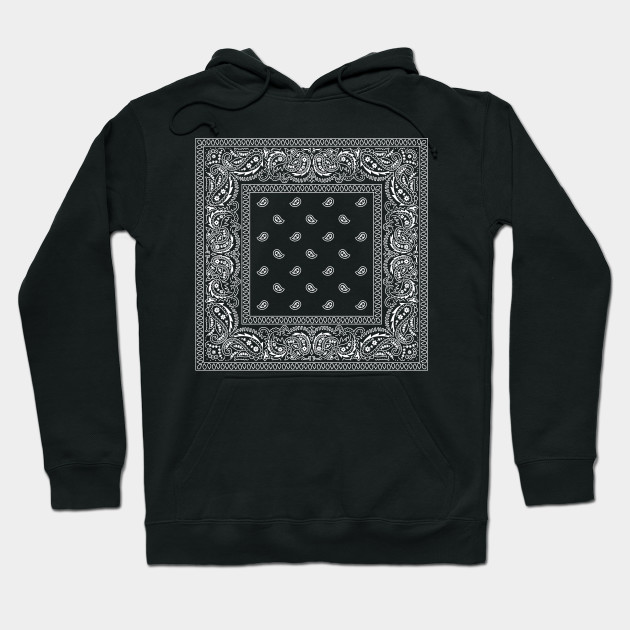 black bandana print hoodie