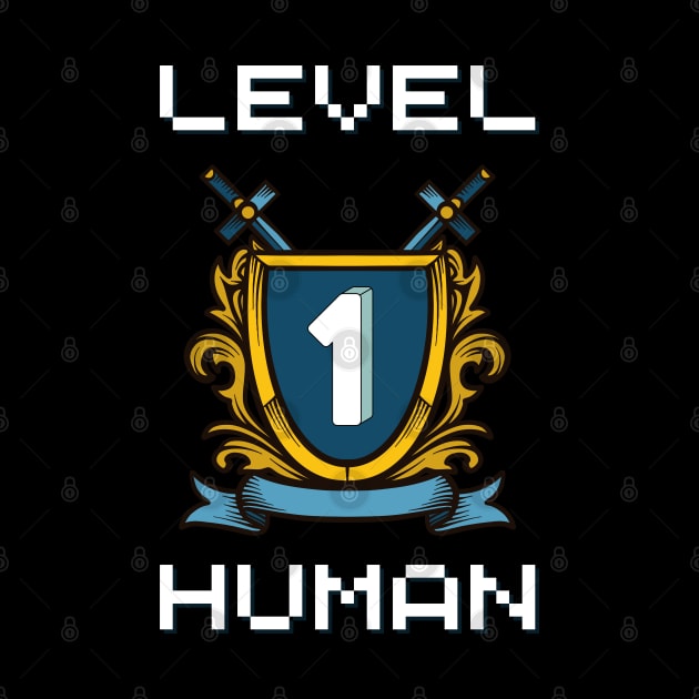 Level 1 Human - Funny Baby Gamer by Celestial Mystery