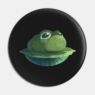 Round froggy lad Pin