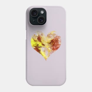 Splash Heart in Yellow and Orange Phone Case