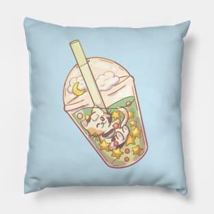 Cute Boba Tea Cat - Kawaii Bubble Tea Pillow