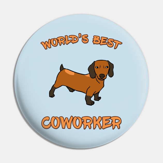 Dachshund World's Best Coworker WFH Pin by DeesDeesigns