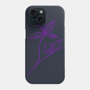 Telkin Flower Purple on Navy Phone Case