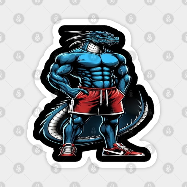 I'm Going To The Gym bodybuillding Gift, Motivation, Workout Gift,Dragon tato Magnet by Customo