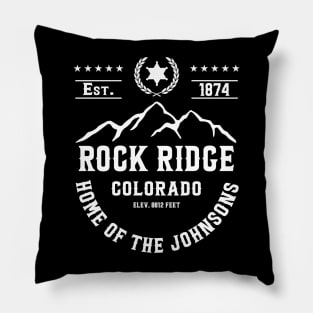 Graphic 70s Movie Mountain Funny Design Pillow