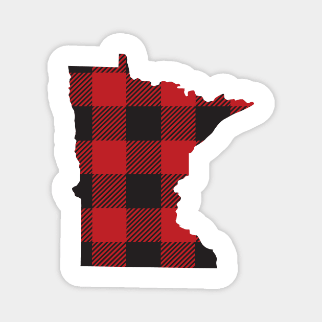 Minnesota Flannel Plaid MN State Design Magnet by DoctorWatsonDesigns