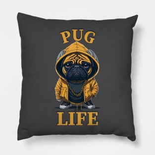 Gangsta Pug Life Pillow