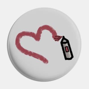 Spray Paint Heart Pin