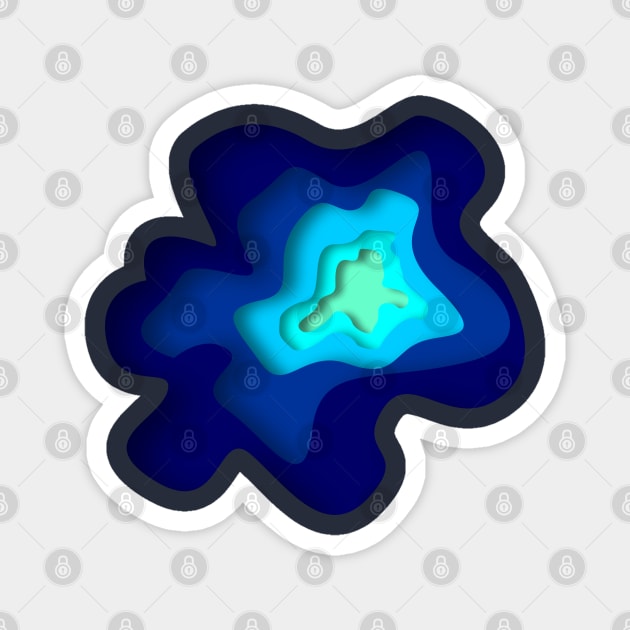 a blue hole Magnet by rigraph