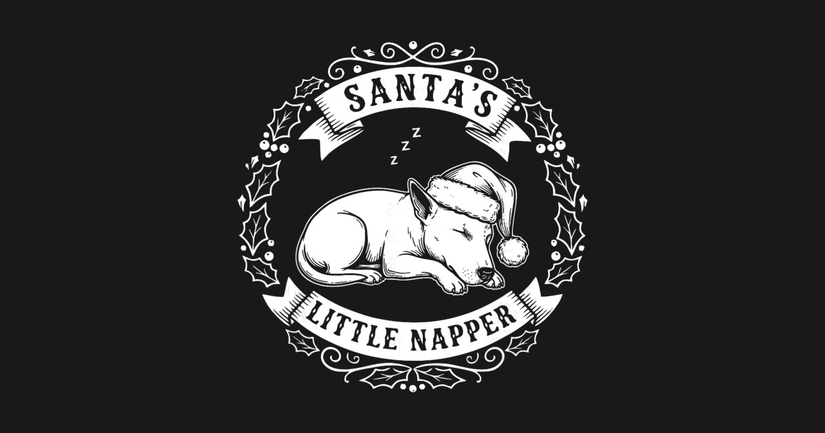 Santa’s Little Napper Jack Russell Dog Cute Christmas Holiday Art ...
