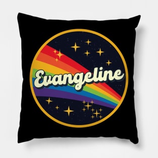 Evangeline // Rainbow In Space Vintage Style Pillow