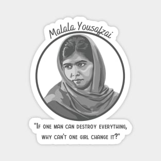 Malala Yousafzai Portrait and Quote Magnet