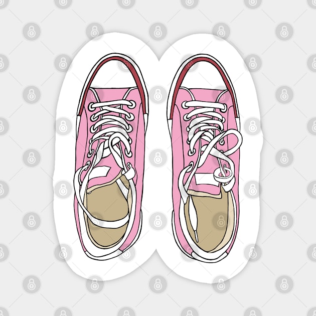 Pink sneakers Magnet by KateQR