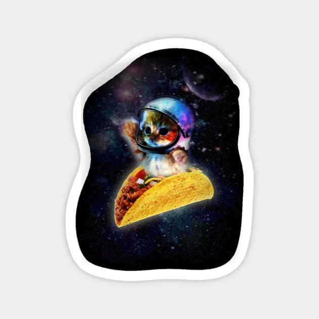 Taco Space Cat Magnet by SolarFlare