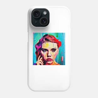 Portrait of Scarlett  Johansson Phone Case